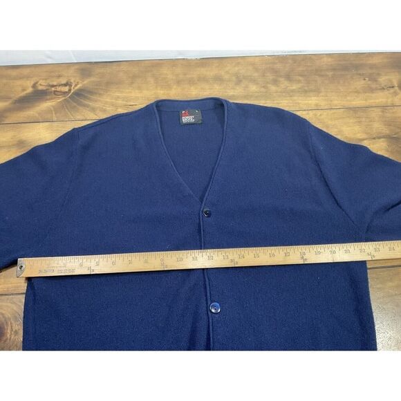 Vtg Robert Bruce Men's Cardigan Button Front Sweater Blue Size Large - Picture 4 of 6